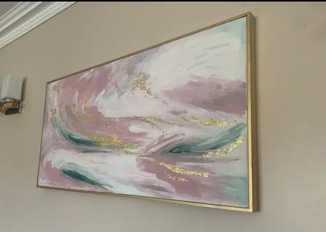 Beautiful painting with gold leafs 1 Beautiful painting with gold leafs