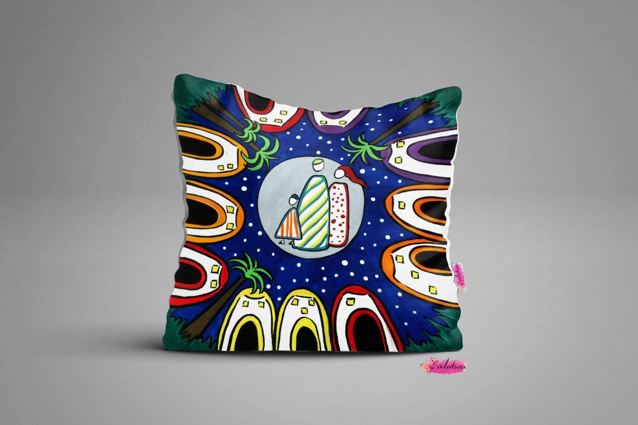 The Nubian Night cushion خدادية ليل القرية 1 The Nubian Night cushion خدادية ليل القرية