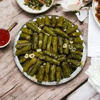 Vine leaves stuffed with meat - ورق عنب باللحمة