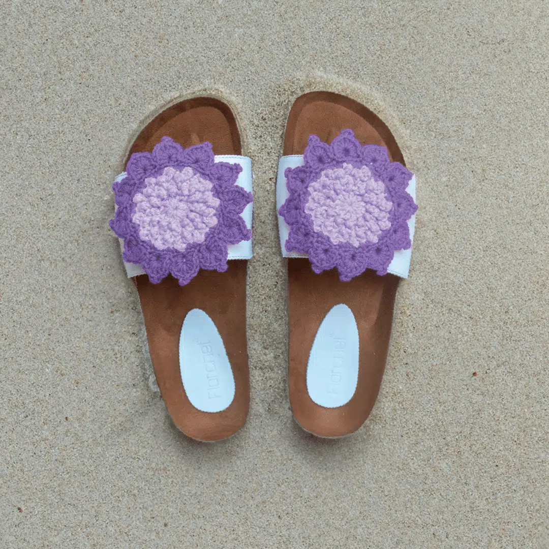 Summer Cork Sandals - Light Cream 3 SummerCorkSandals Violet with Lavender