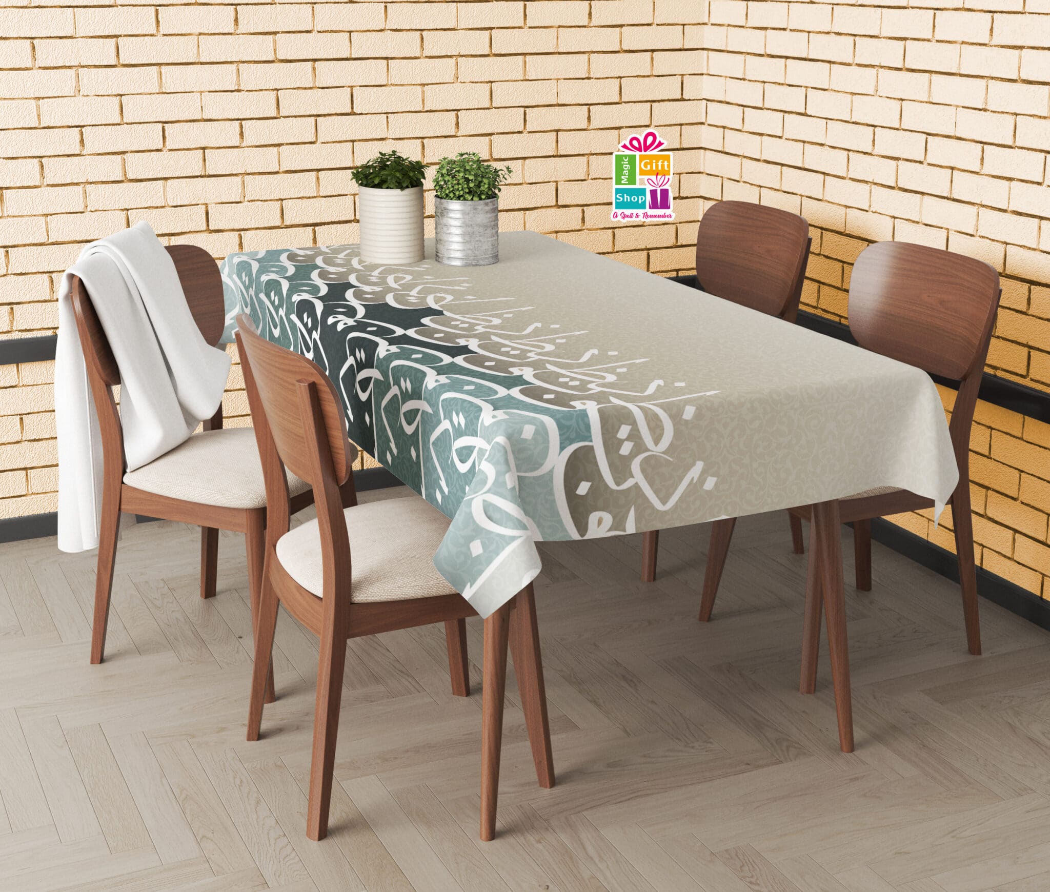 Arabic Calligraphy Tablecloth (Runner) 2 TABLECLOTH 250 150 8 scaled