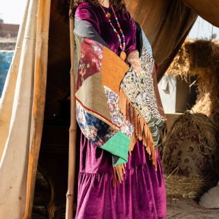 Gypsy handmade patchwork shawl