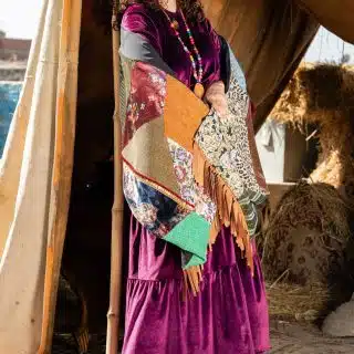 Gypsy handmade patchwork shawl