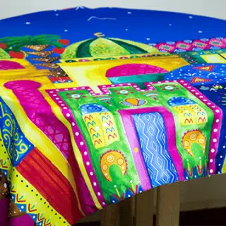 Nubian Houses square table cover