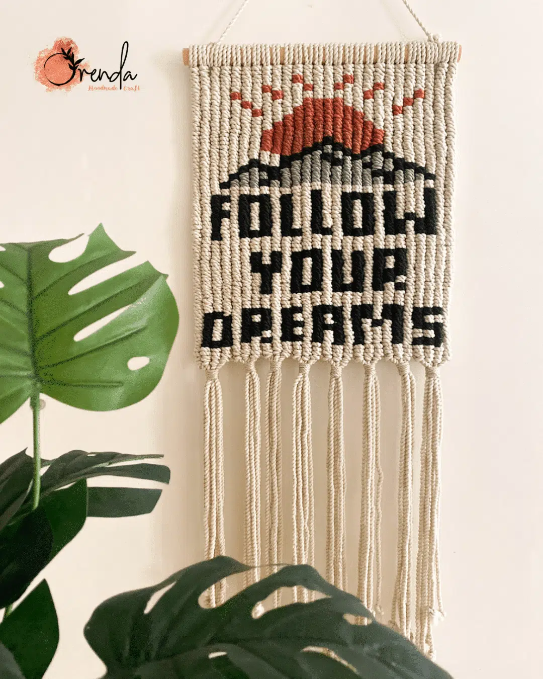 Follow your dream macrame wall hanging 1 Follow your dream macrame wall hanging