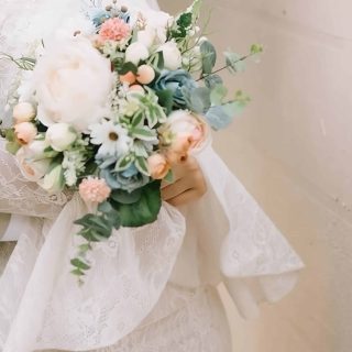 Bridal bouquet.Soft colors