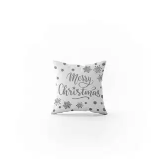 Cushion Merry Christmas Silver