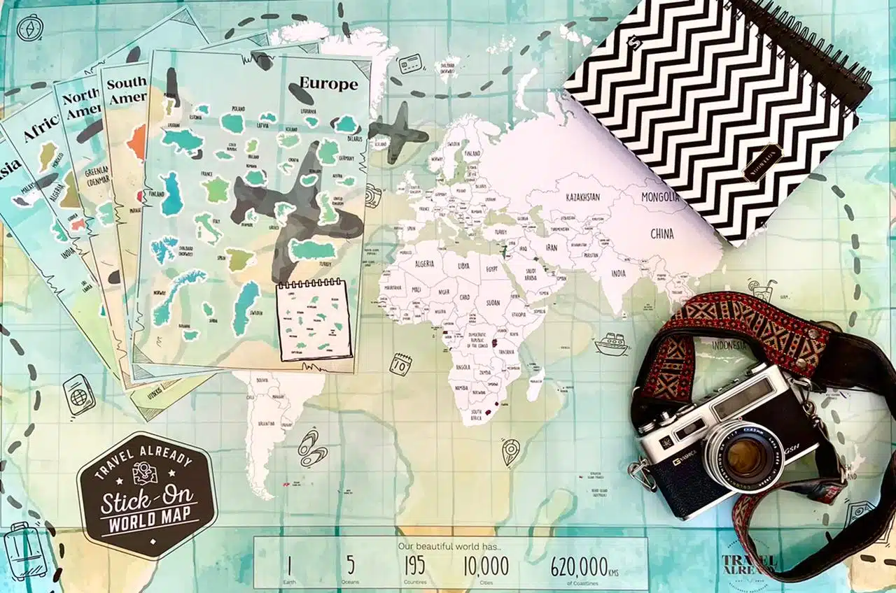 Stick-On World Map 1 Stick-On World Map