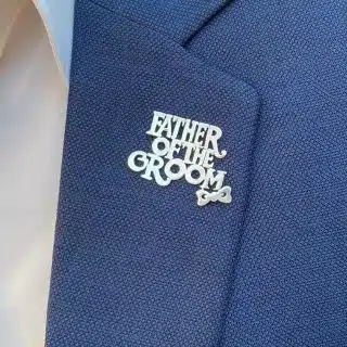 Father of the Groom Silver Pin