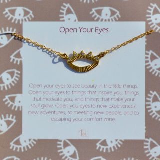 Open your Eyes- Silver Necklace