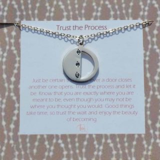 Trust the Process- Silver Necklace