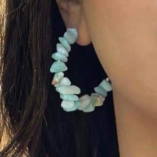 Shades of Sea Stones Hoop Earring