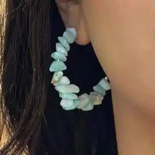 Shades of Sea Stones Hoop Earring