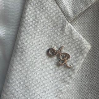 Initials Silver Pin