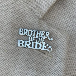 Brother of the Bride Silver Pin