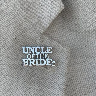 Uncle of the Bride Silver Pin