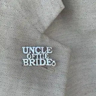 Uncle of the Bride Silver Pin