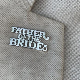 Father of the Bride Silver Pin