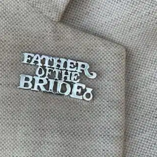 Father of the Bride Silver Pin
