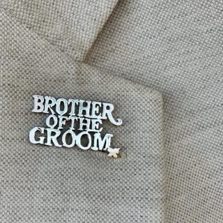 Brother of the Groom Silver Pin