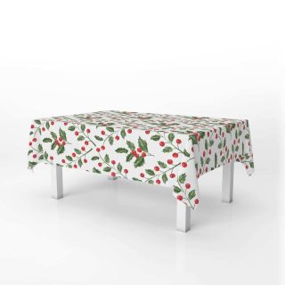 Table Cover Merry Christmas Floral 140x280