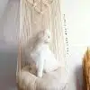 Macrame cat hammock