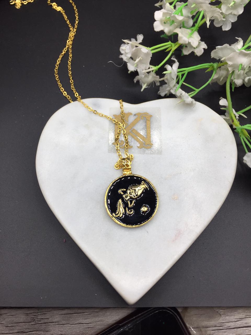 Aquarius zodiac sign necklace 1 Aquarius zodiac sign necklace