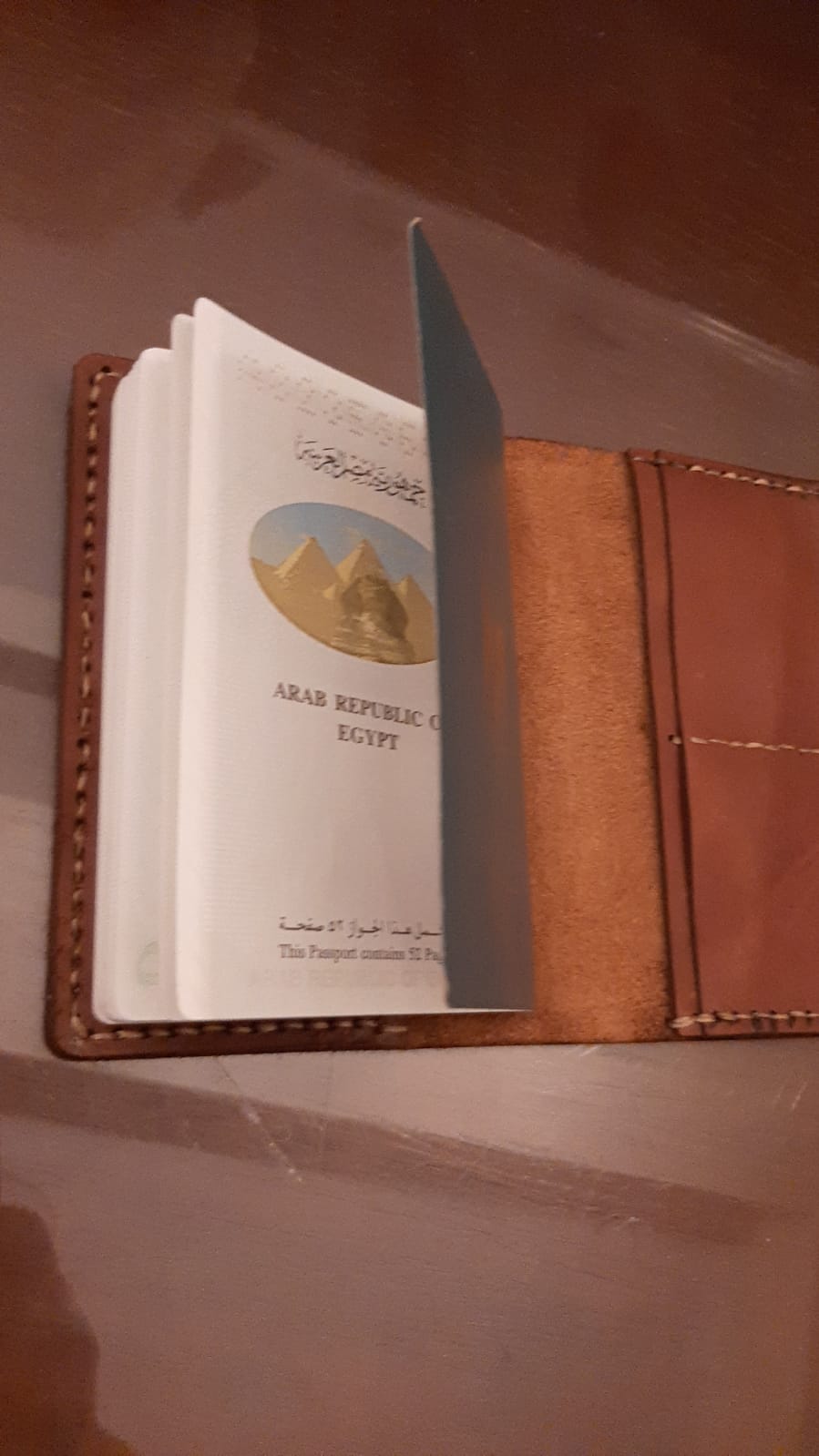 Brown Personalized Leather Passport Holder 7 WhatsApp Image 2023 03 20 at 15.03.56