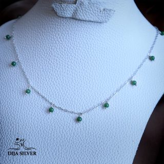 greenish jade necklace