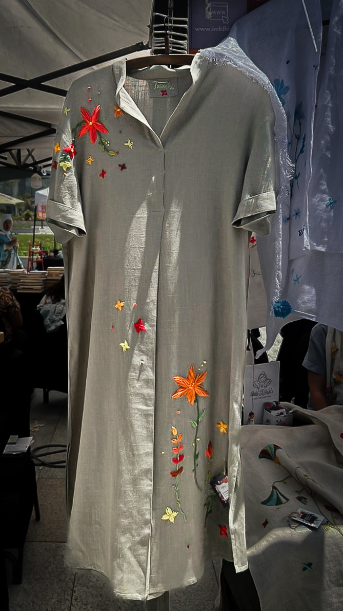 Floral Khaki Linen Dress 2 WhatsApp Image 2023 05 17 at 10.19.20 AM 2