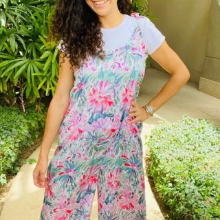 Pinkish printed jumpsuit