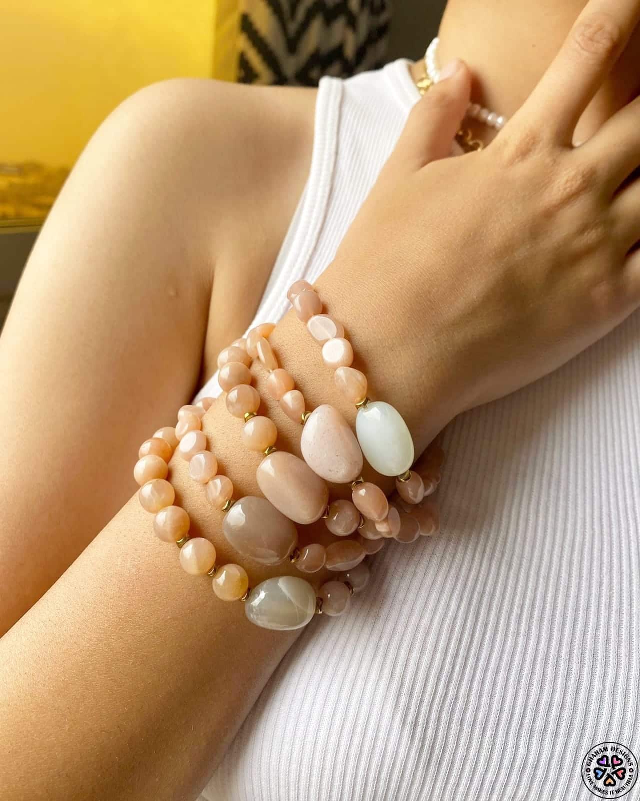 Chunky Sun & Moon Stone Bracelet 1 Chunky Sun & Moon Stone Bracelet