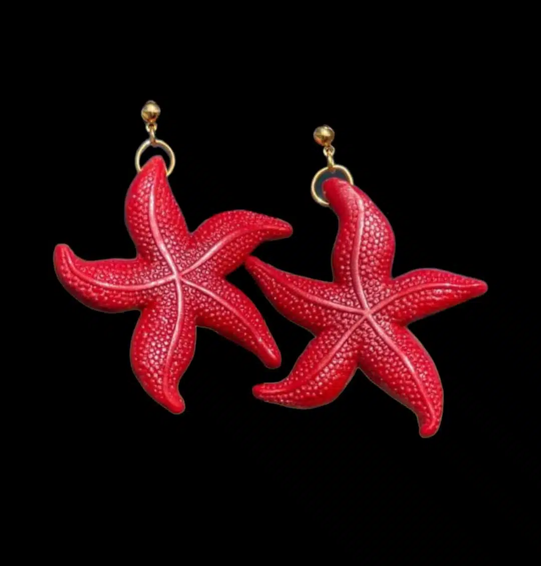 Red Star Fish Polymer Clay Earrings 2 WhatsApp Image 2023 07 28 at 11.27.36 PM 2