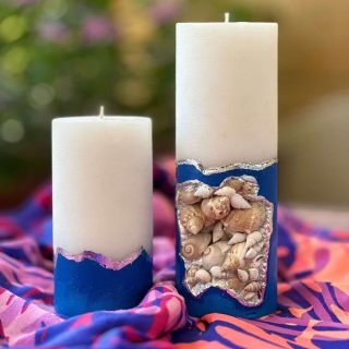 blue SeaShell Candles