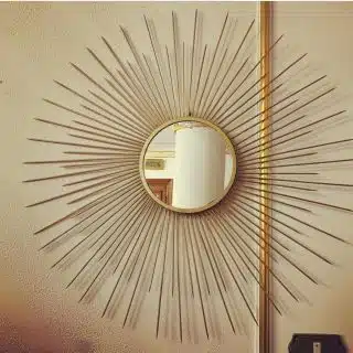 Wooden sun mirror