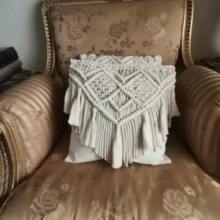 macrame cushion cover