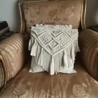macrame cushion cover