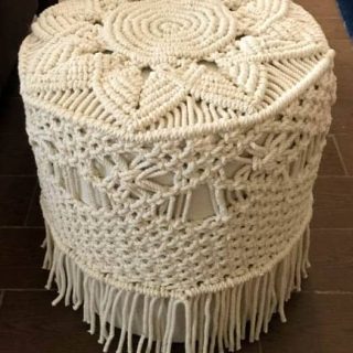 Boho Macramé pouf