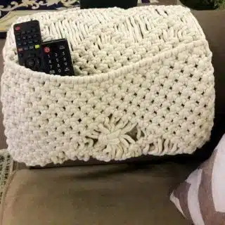 macramé remote holder