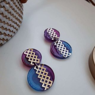 Grape Galaxy Earrings