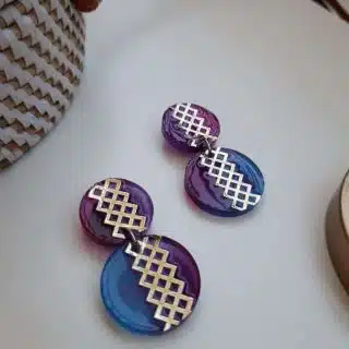 Grape Galaxy Earrings