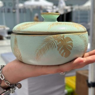 Golden Hive Clay Pot