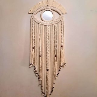 macramé mirror wall hanging