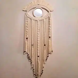 macramé mirror wall hanging
