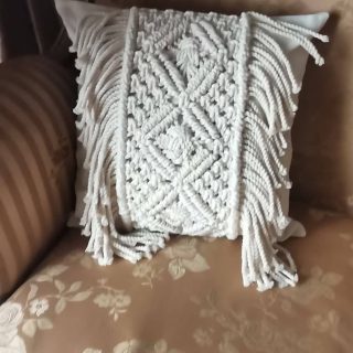 macramé cushion cover 42 cm x 42 cm