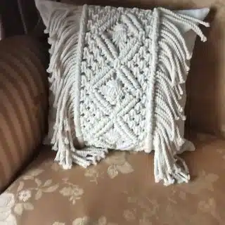 macramé cushion cover 42 cm x 42 cm