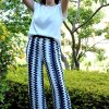 White x Black Striped Pants