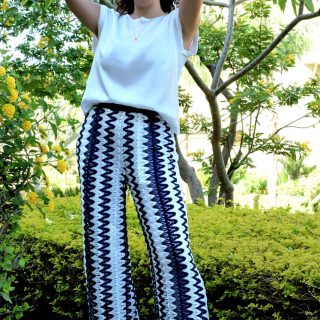 White x Black Striped Pants