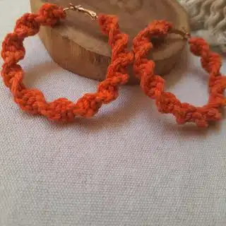 حلق مكرميه للبحر برتقالي كبير