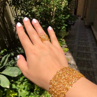 gold plated 18k bracelet & Ring